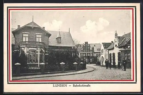 AK Lunden, Häuser an der Bahnhofstrasse