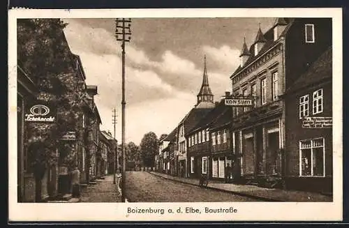 AK Boizenburg a. d. Elbe, Konsumgeschäft in der Baustrasse