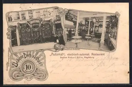 AK Magdeburg, Electrisch-automat. Restaurant Automat, Bes. Robert Solle