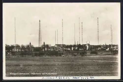 AK Königswusterhausen, Panorama mit Funkertürme