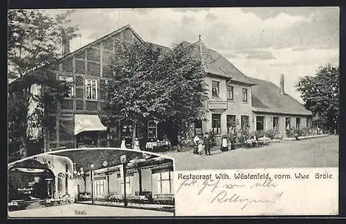 AK Grossenheidorn, Restaurant & Pension von Wilh. Wüstenfeld, Saal