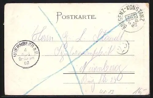 Künstler-AK Dampfer Kaiserin Elisabeth in Fahrt, Kapelle am Gebhardsberg