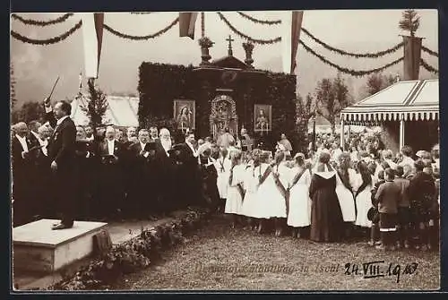 AK Ischl, Denkmal-Enthüllung 1913, Chor beim Gottesdienst