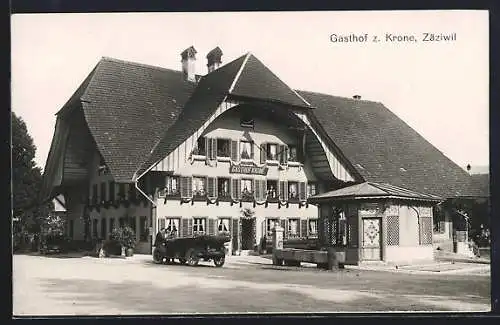 AK Zäziwil, Gasthof zur Krone, Aussenansicht