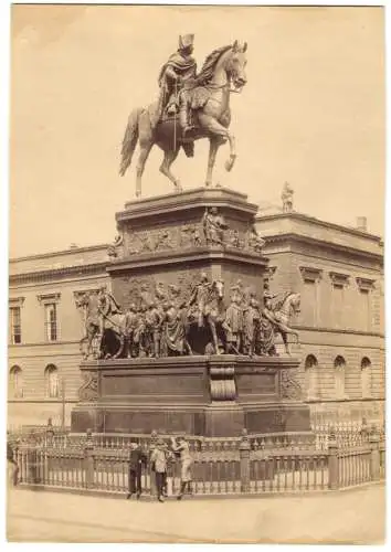 Fotografie Albert Hautecoeurt, Paris, Ansicht Berlin, Reiterdenkmal Friedrich der Grosse alter Fritz Unter den Linden