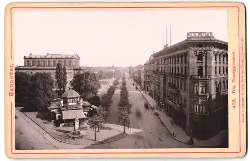 Fotografie Römmler & Jonas, Dresden, Ansicht Hannover, Hotel Continental & Kiosk in der Georgstrasse