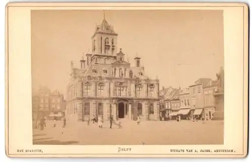 Fotografie A. Jager, Amsterdam, Ansicht Delft, Het Stadhuis