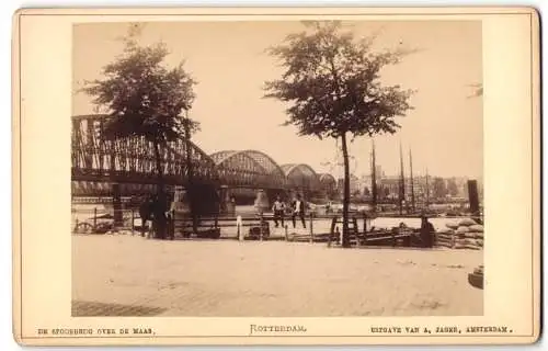 Fotografie A. Jager, Amsterdam, Ansicht Rotterdam, De Spoorbrug Over de Maas