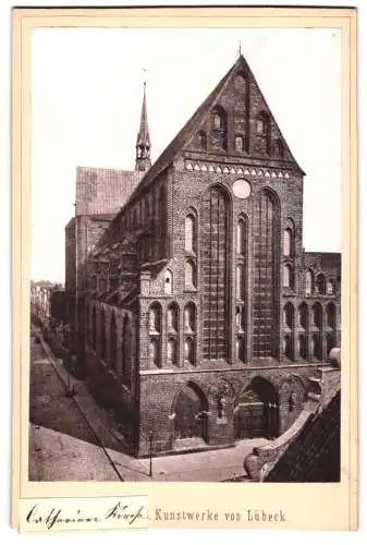 Fotografie J. Nöhring, Lübeck, Ansicht Lübeck, Marienkirche mit Strassenansicht