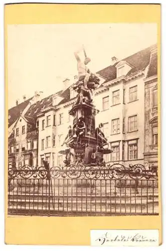 Fotografie Carl Jockner, Augsburg, Ansicht Augsburg, Herkules Brunnen