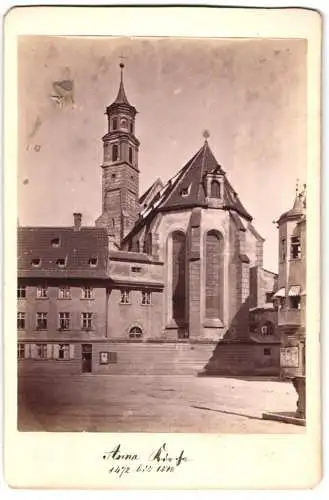 Fotografie unbekannter Fotograf, Ansicht Augsburg, Annakirche mit Vorplatz