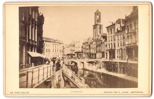 Fotografie A. Jager, Amsterdam, Ansicht Utrecht, De Oude Gracht