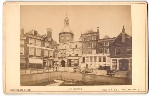 Fotografie A. Jager. Amsterdam, Ansicht Dordrecht, Groothoofd-Poort, Hotel Bellevue