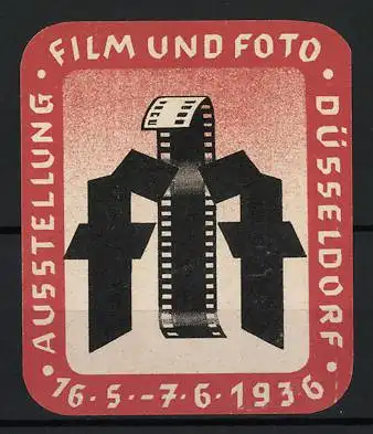 Reklamemarke Düsseldorf, Ausstellung Film und Foto 1936, Filmstreifen-Symbol