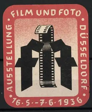 Reklamemarke Düsseldorf, Ausstellung Film und Foto 1936, Filmstreifen