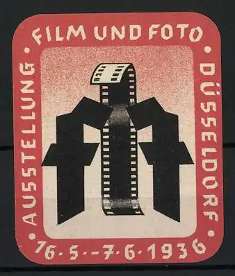 Reklamemarke Düsseldorf, Ausstellung Film und Foto 1936, Filmrolle