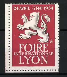 Reklamemarke Lyon, Foire Internationale 1954, Löwe