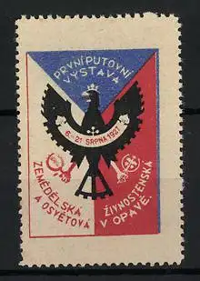 Reklamemarke Opava, První putovní výstava 1927, Adler-Symbol