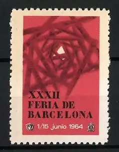 Reklamemarke Barcelona, XXXII Feria de Barcelona 1964, geometrisches Muster