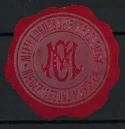 Reklamemarke Leipzig, Mitteldeutsche Creditbank, Siegel-Emblem