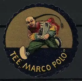 Reklamemarke Tee Marco Polo, Chinese mit Teepaket