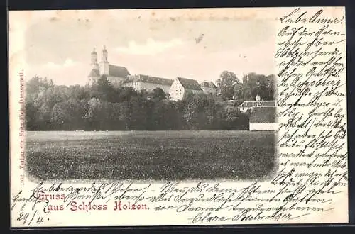 AK Allmannshofen, Blick zum Schloss Holzen
