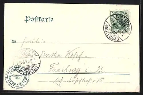 AK Düsseldorf, Industrie- & Gewerbe-Ausstellung 1902, Weinhaus Klein