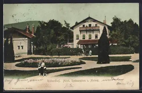 AK Gumpoldskirchen, Hotel-Restaurant u. Meierei Richardhof