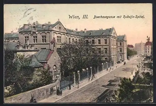 AK Wien, Boerhavegasse mit Rudolfs-Spital