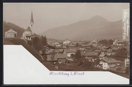 AK Kirchberg i. Tirol, Teilansicht mit Kirche