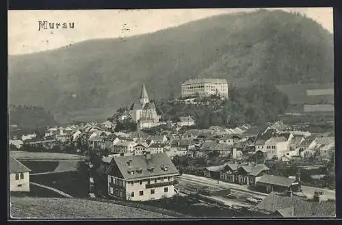 AK Murau, Teilansicht mit Bergen