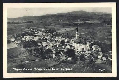 AK Reichenthal /O.-Ö., Ortsansicht mit dem Sternstein