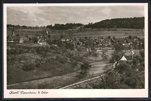 AK Stammheim / Calw, Blick über den Ort im Tal