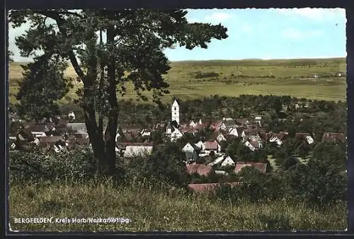 AK Bergfelden /Kreis Horb, Teilansicht mit Baum