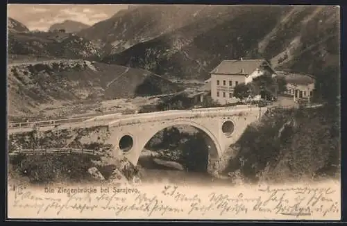 AK Sarajevo, Ziegenbrücke und Gasthof