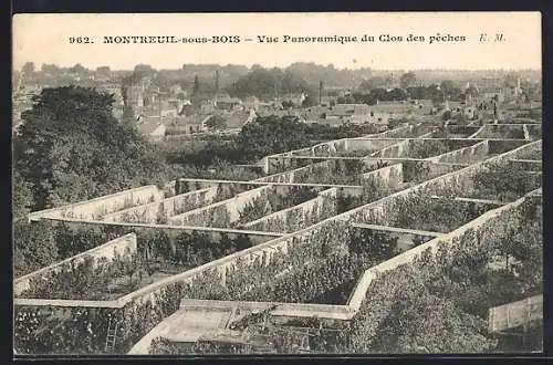 AK Montreuil-sous-Bois, Vue panoramique du Clos des pêches