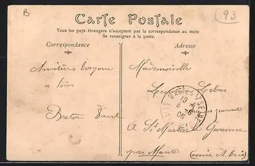 AK Saint-Denis, Le Boulevard de Chatillon avec fiacres et passants