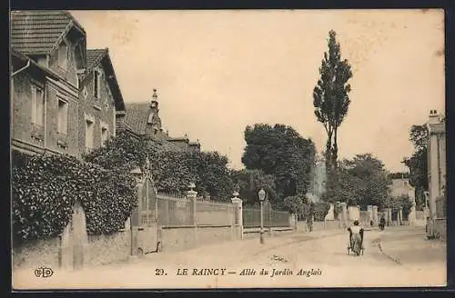 AK Le Raincy, Allée du Jardin Anglais