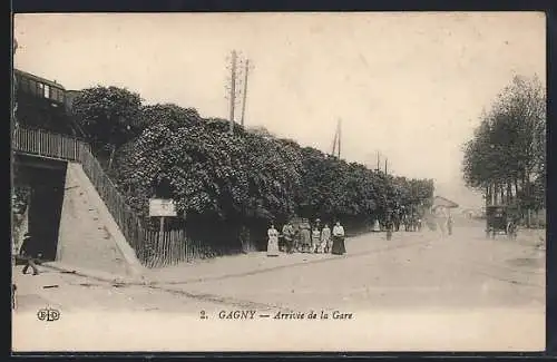 AK Gagny, Arrivée de la Gare