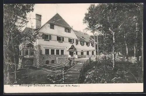 AK Anninger-Schutzhaus, Blick auf den Eingang