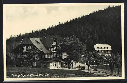 AK Riesengebirge, Blick zur Brotbaude