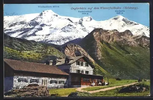 AK Orglerhütte, schneebedeckter Bratschenkopf und Wiesbachhorn