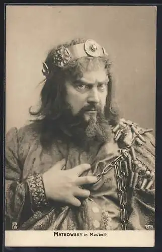 AK Schauspieler Adalbert Matkowsky in Macbeth