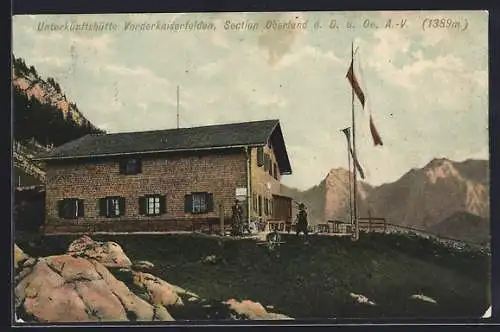 AK Unterkunftshütte Vorderkaiserfelden, Berghütte der Section Oberland d. D. u. Oe. A.-V.