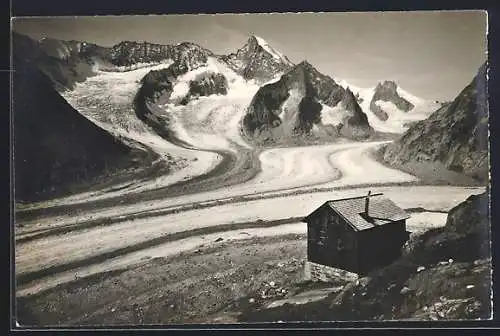 AK Oberaletchhütte, Berghütte vor dem Nesthorn