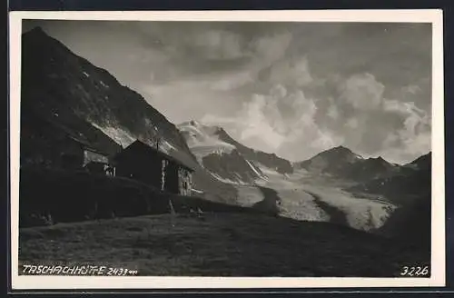 AK Taschachhütte, Berghütte mit Panorama