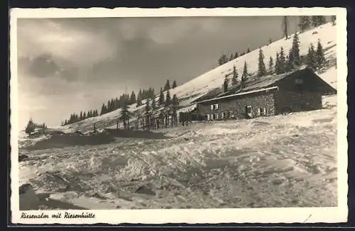 AK Riesenhütte, Berghütte auf der Riesenalm