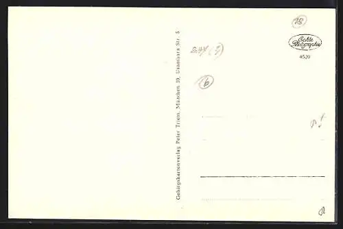 AK Denkhütte, Berghütte gegen Brauneck