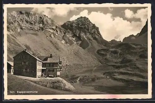 AK Rappenseehütte, Berghütte am Heilbronnerweg