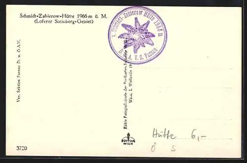 AK Schmidt-Zabierow-Hütte, Berghütte im Loferer Steinberg-Gebiet